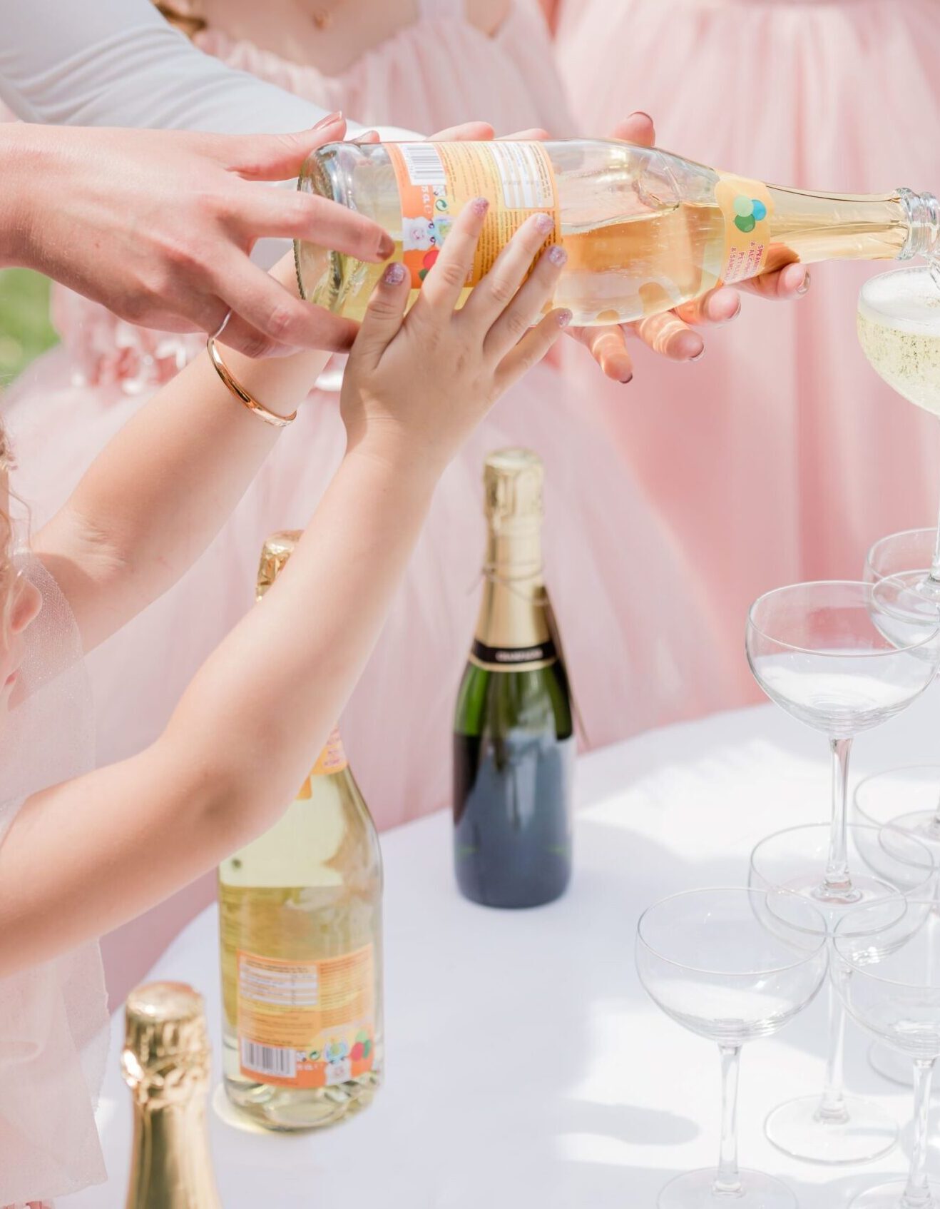 Drink The Moment champagnetoren Wesley & Melissa kinderchampagne toren