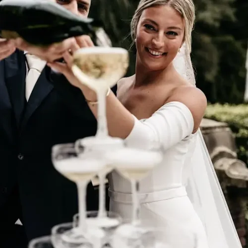 Drink The Moment champagnetoren bruiloft N&M